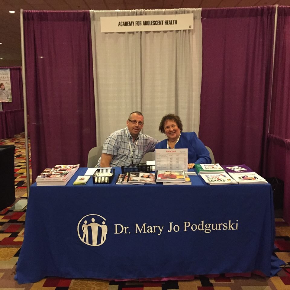 Health education exhibit with Rich