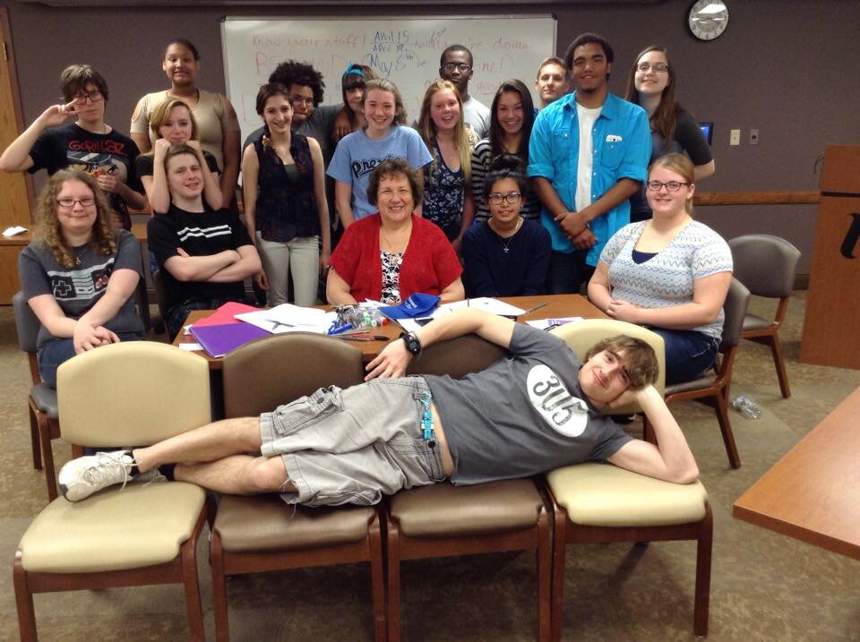 Young people participating in peer education training